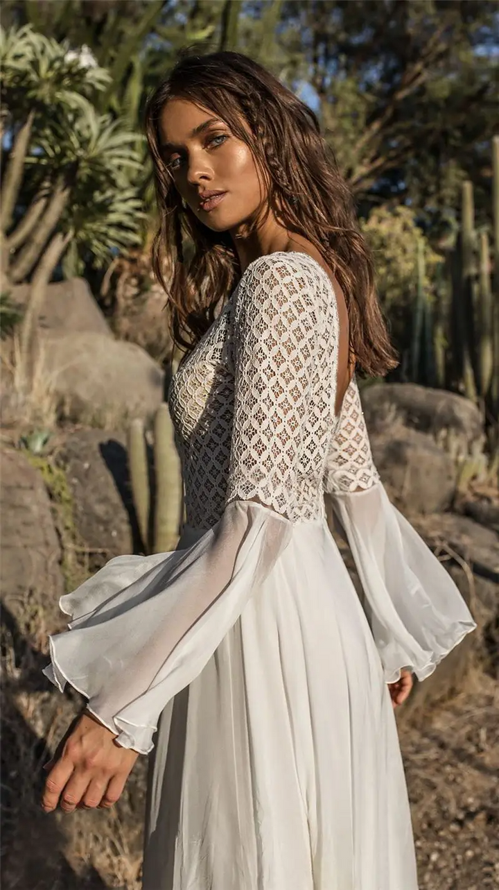Lune London | White Dress In Boho Style