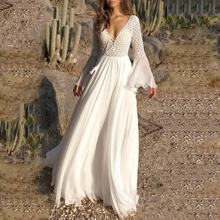 Lune London | White Dress In Boho Style