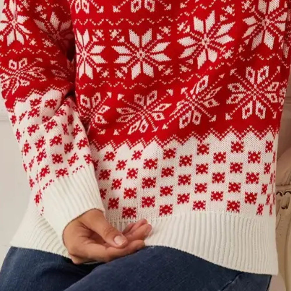 Lune London | Women's Christmas Knit Sweater - Snowflake Design