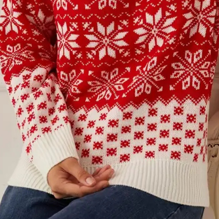 Lune London | Women's Christmas Knit Sweater - Snowflake Design