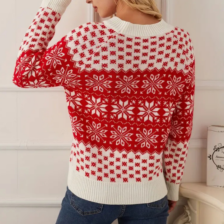 Lune London | Women's Christmas Knit Sweater - Snowflake Design