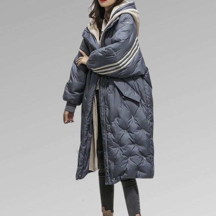 Lune London | Long padded coat for women - Black - Warm and comfortable