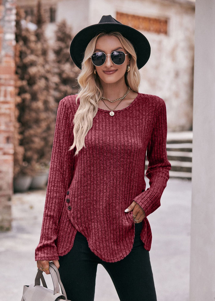 Lune London | Crew Neck Long Sleeve Shirt for Women - Loose Fit