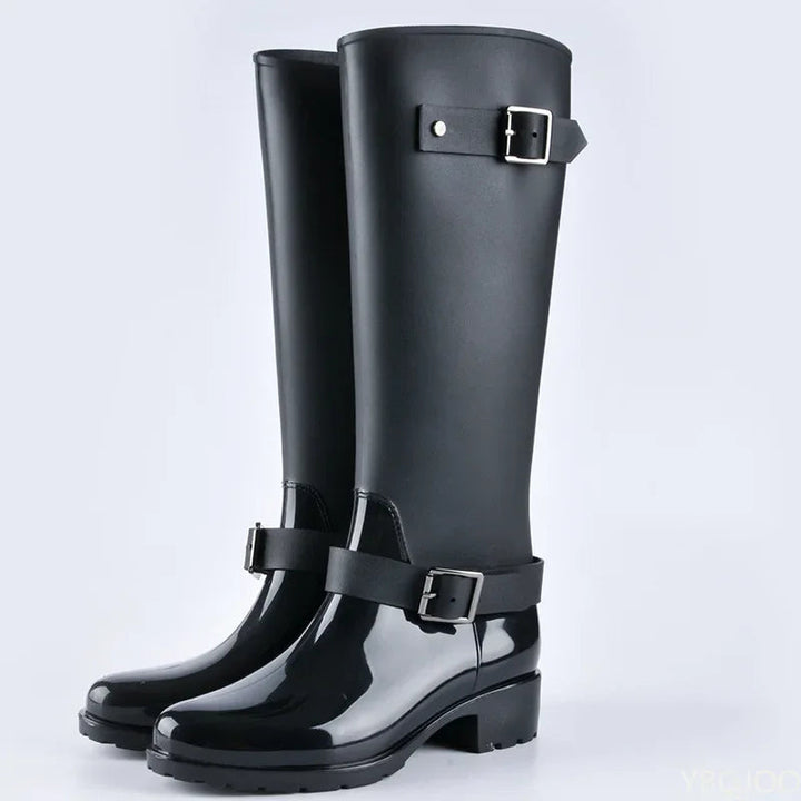 Lune London | Rubber Boots for Women - Waterproof with Buckles - High Shaft