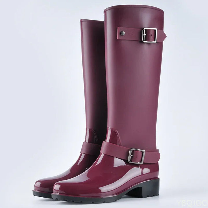 Lune London | Rubber Boots for Women - Waterproof with Buckles - High Shaft