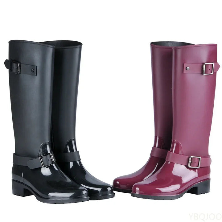 Lune London | Rubber Boots for Women - Waterproof with Buckles - High Shaft
