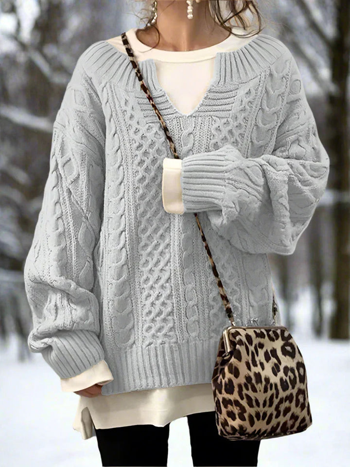 Lune London | Knit Sweater - Oversized Cable Knit - Soft and Warm - Casual Fit