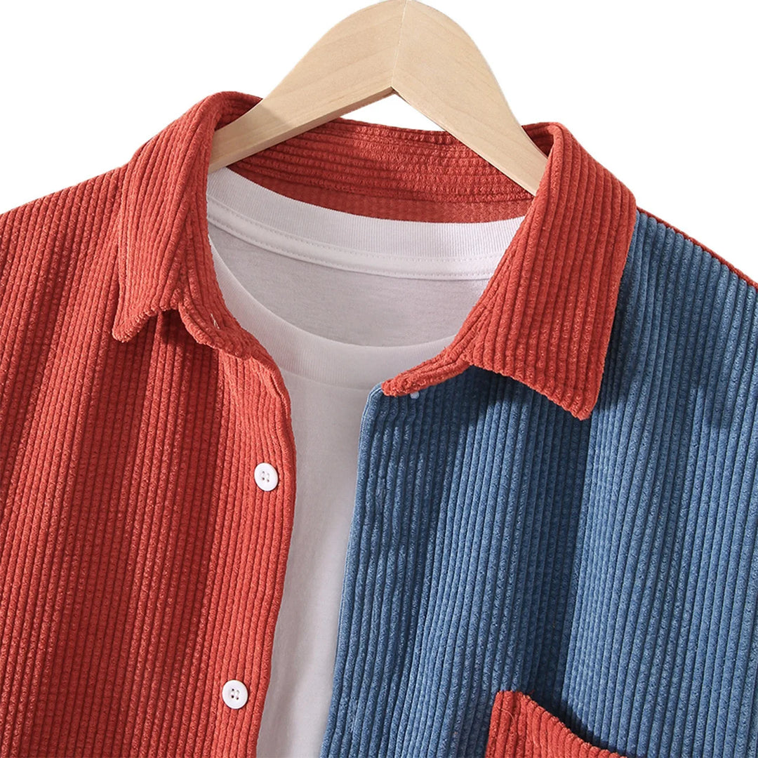 Lune London | Two-Tone Cord Shirt with Contrast Pocket
