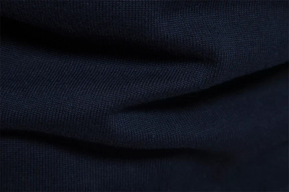 Lune London | Knitted sweater with quarter zip - Elegant fine knit for work and leisure