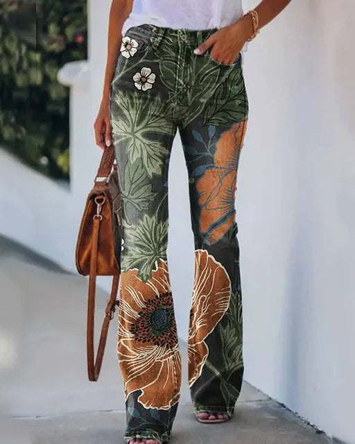 Women's Denim Flared Jeans with Trendy Cut & High Fit Lune London