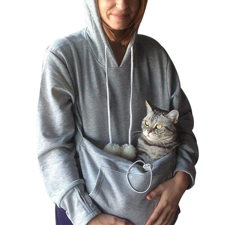 Lune London | Practical Women's Hooded Sweatshirt with Pouch Pocket for Pets