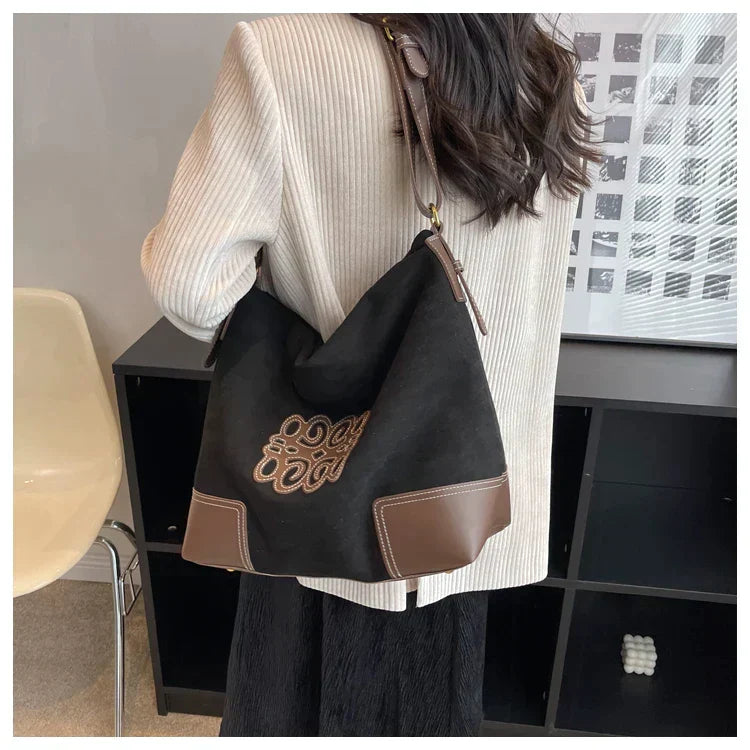 Lune London | Women's Luxury Brand Messenger Bags Retro Brown Crossbody Tote Bags Bucket Clutch Bag Shopping Large Capacity Travel Bag