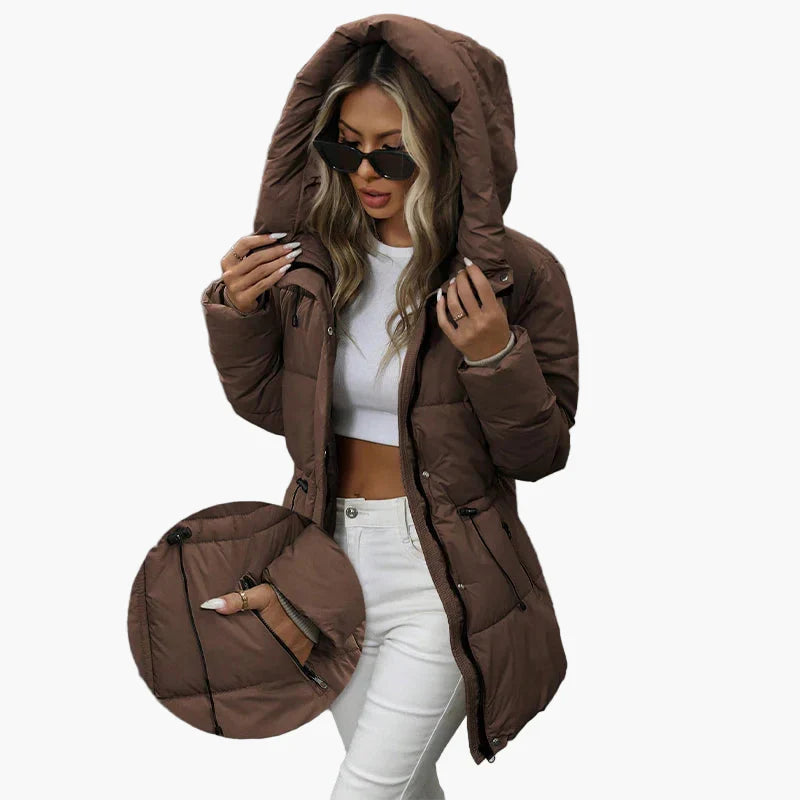 Lune London | Quilted winter jacket with hood - Elegant and warm coat for leisure and everyday use