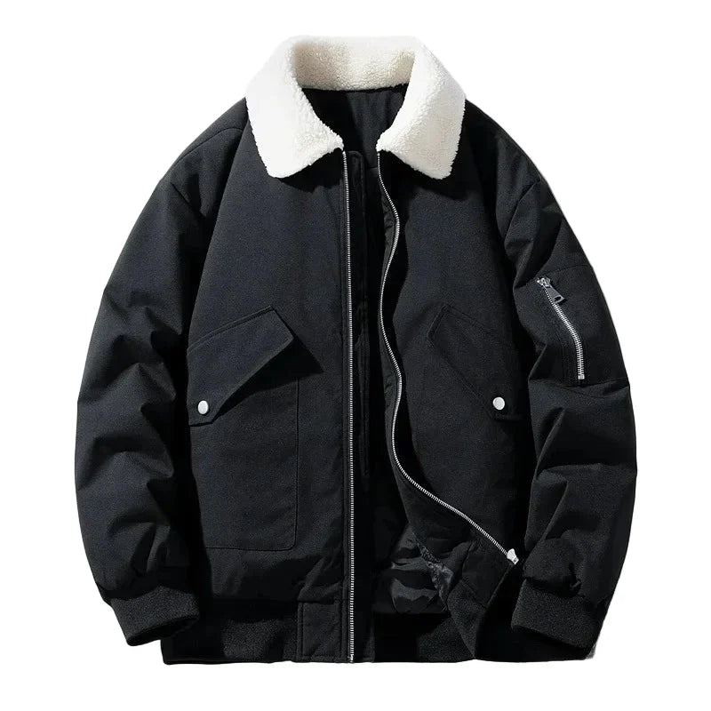 Lune London | Winter bomber jacket with trendy shearling collar - Casual style for cold days