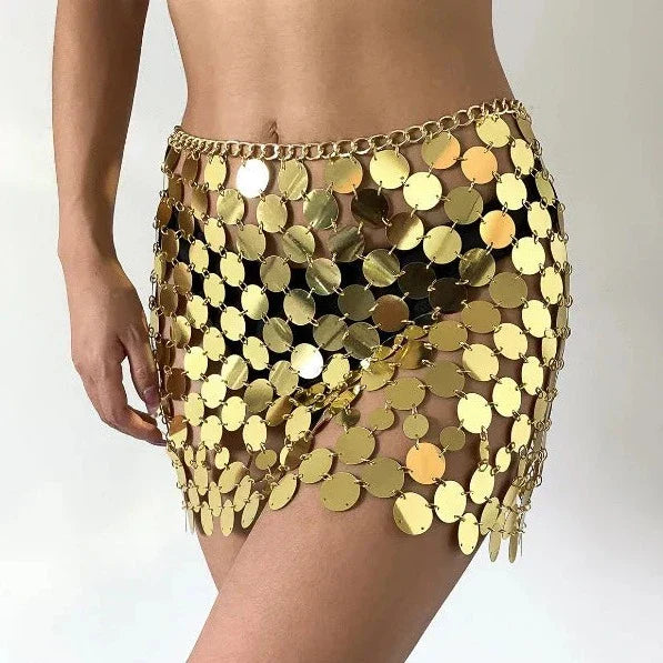 Lune London | Shiny Sequin Mini Skirt