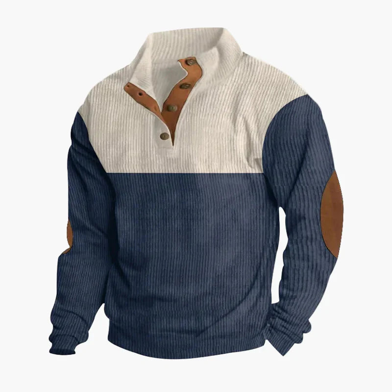 Lune London | Retro knit sweater with button placket - Trendy casual sweater for autumn and winter