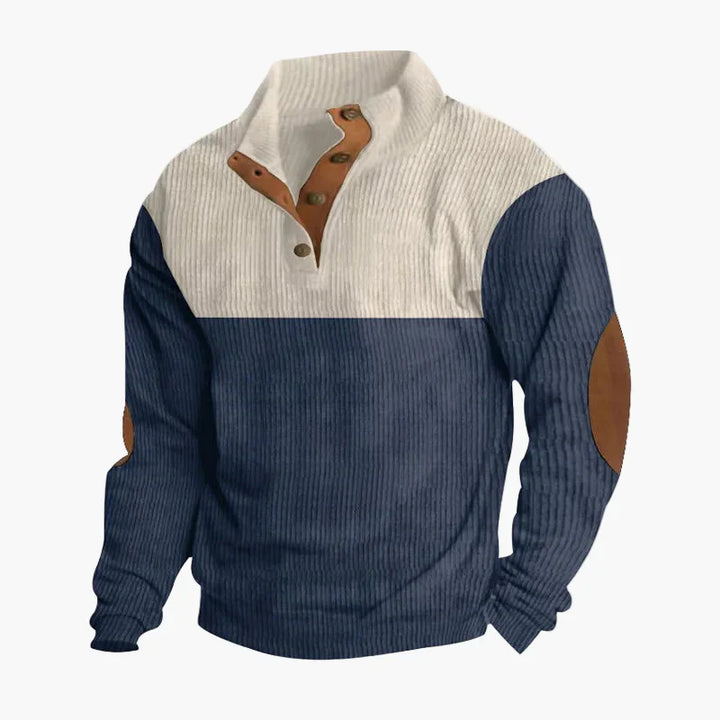 Lune London | Retro knit sweater with button placket - Trendy casual sweater for autumn and winter