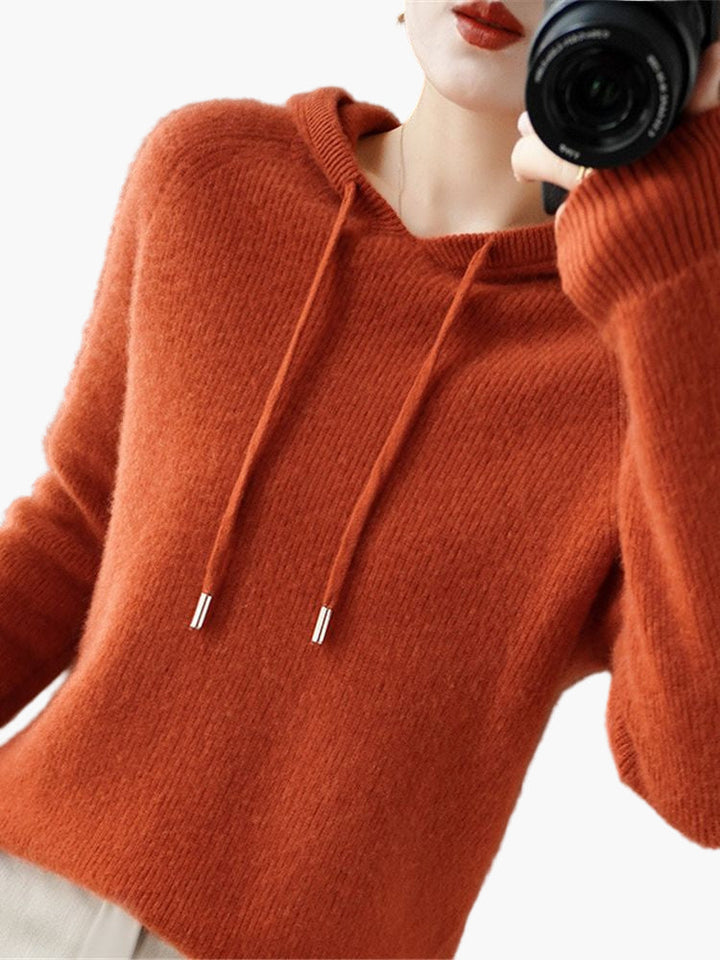 Lune London | Knit sweater with hood - Comfortable and stylish everyday hoodie