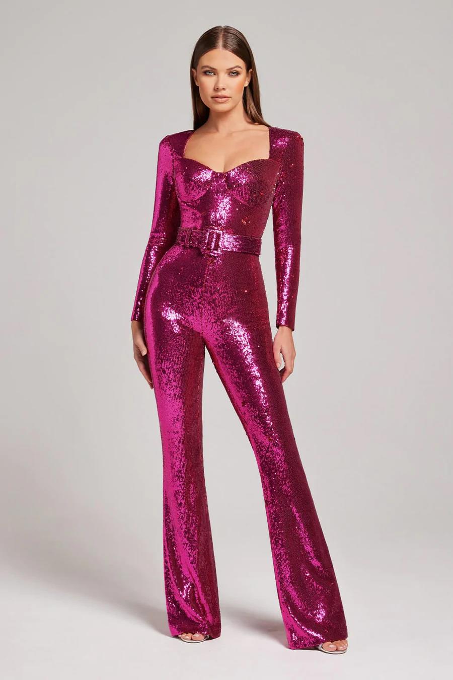 Lune London - Sequined Long Sleeve Jumpsuit
