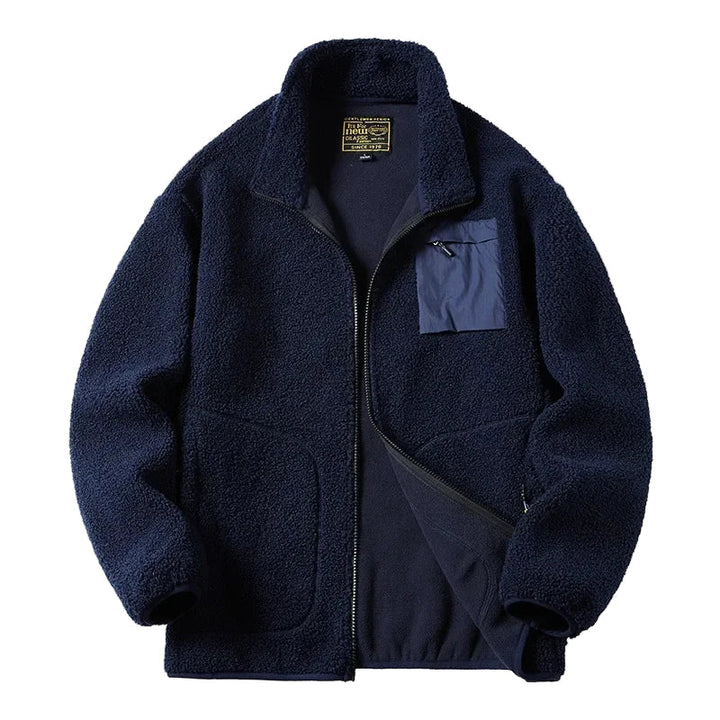 Lune London | Unisex fleece jacket with outdoor style, zip and chest pocket - Ideal for leisure and everyday use