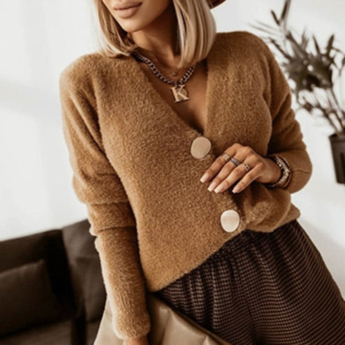 Lune London | Cardigan - Soft knitwear - V-neck - Large buttons - Loose fit
