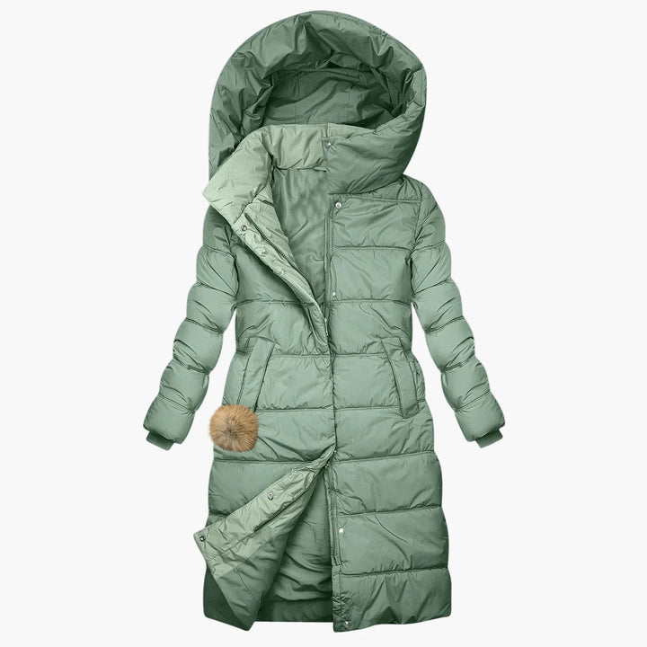 Lune London | Quilted winter coat with hood - Long down jacket and windproof for everyday and leisure