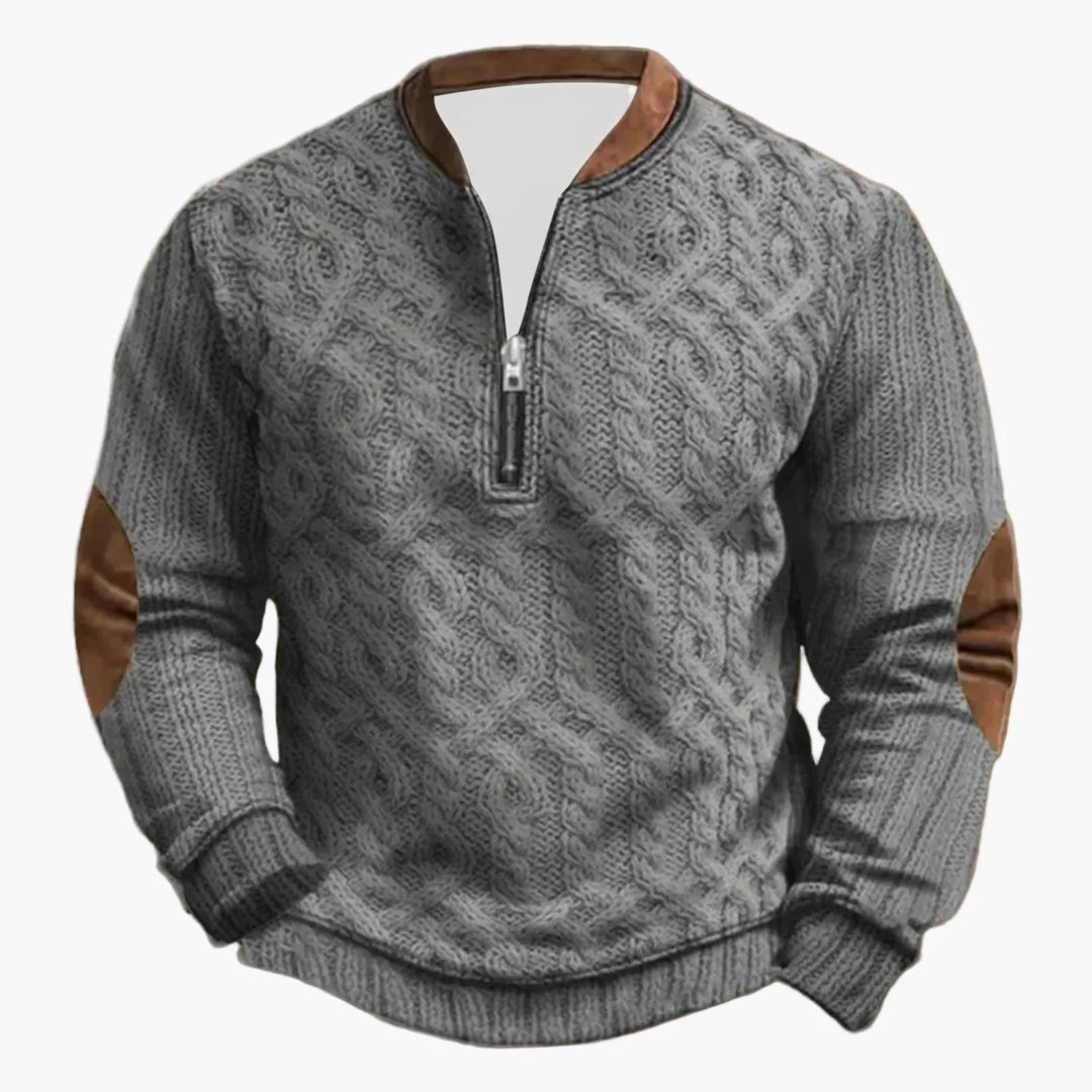 Lune London | Outdoor Leisure Sweater with High Collar and Zip - Elegant Long Sleeve Sweater for Daily Life and Adventure
