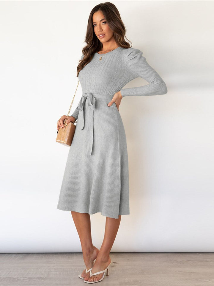 Lune London | Knitted Midi Dress with Round Neckline
