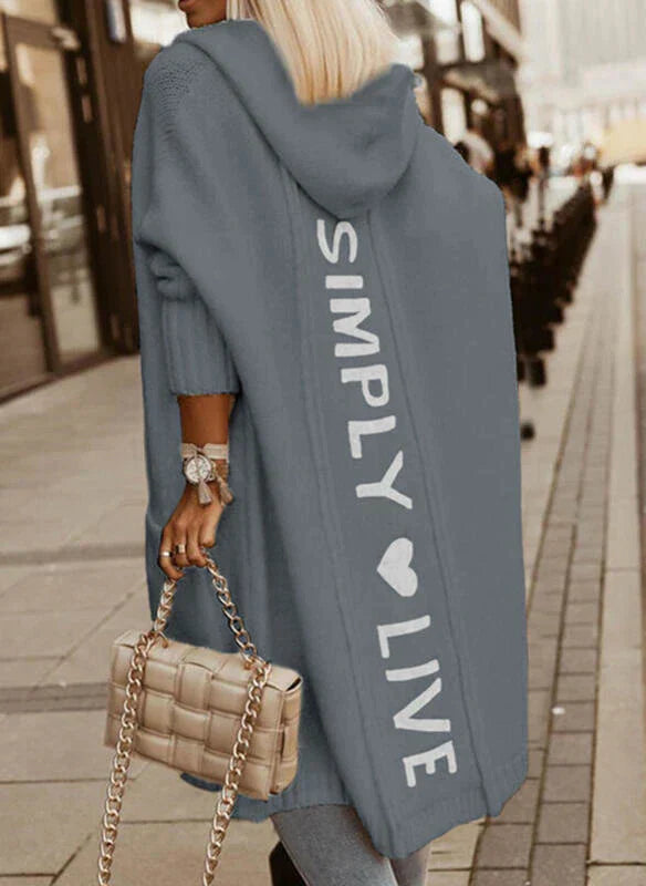 Lune London | Long cardigan with hood