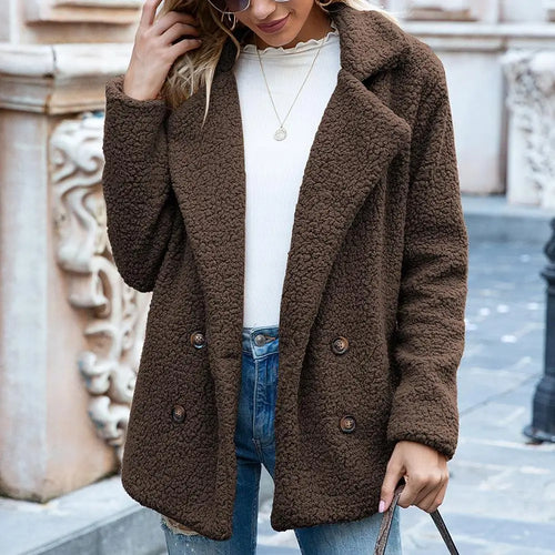 Lune London | Teddy Short Jacket - Brown - Soft and Trendy