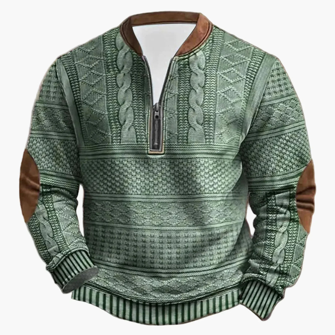 Lune London | Casual outdoor sweater with high collar and zipper - Trendy sweatshirt for everyday and leisure