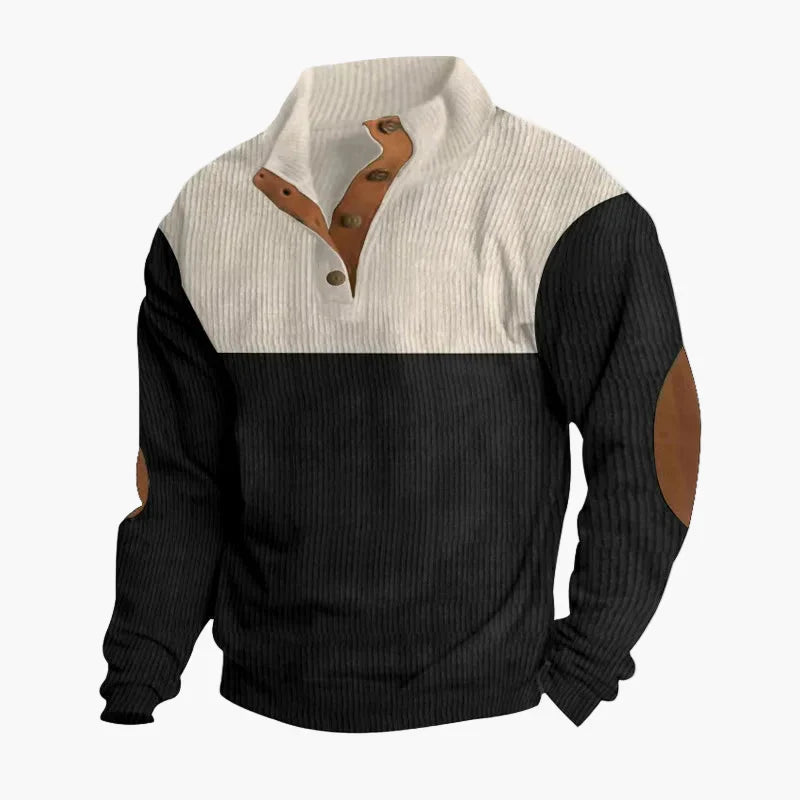 Lune London | Retro knit sweater with button placket - Trendy casual sweater for autumn and winter