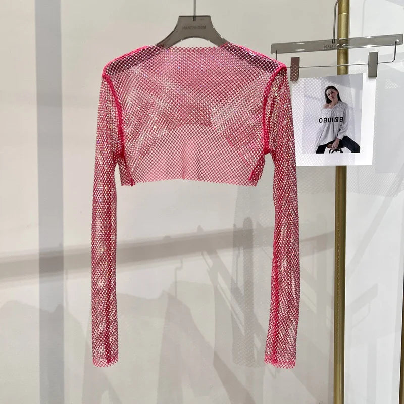 Lune London | Diamond Long Sleeve Net Top