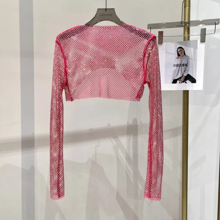 Lune London | Diamond Long Sleeve Net Top