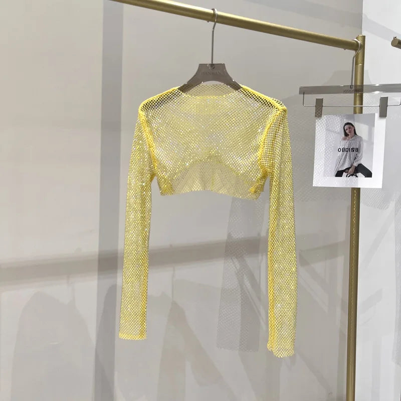 Lune London | Diamond Long Sleeve Net Top