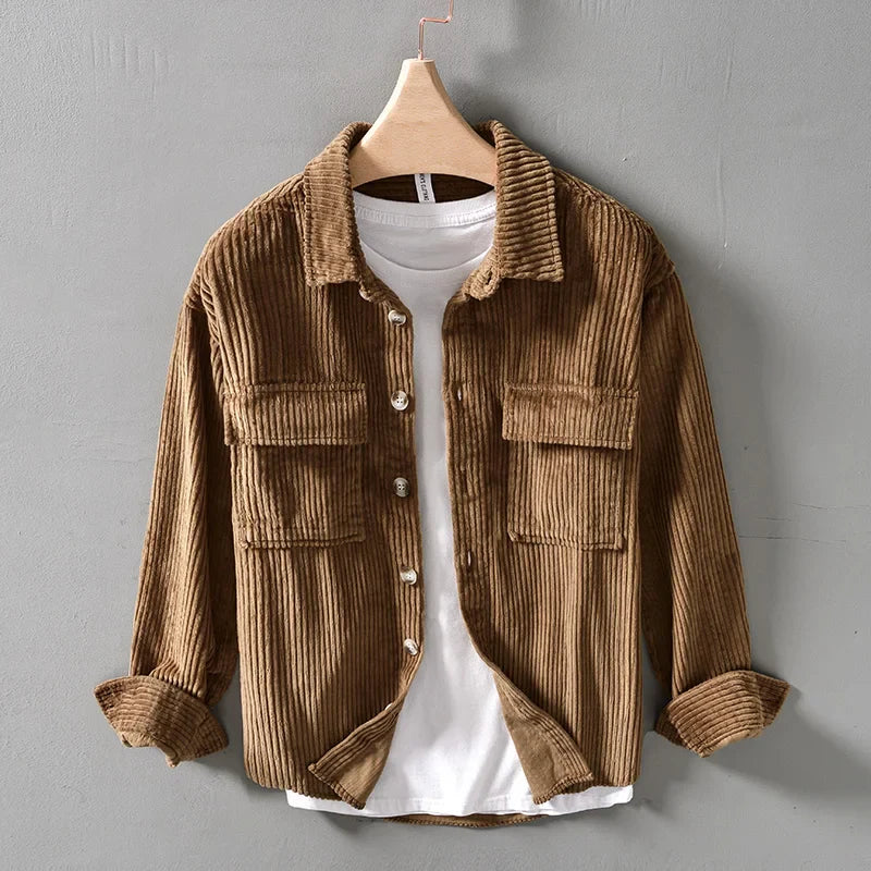 Lune London | Men's Plus Size Thick Corduroy Shirt Made of Cotton