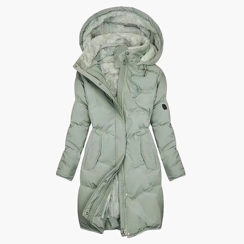 Lune London | Winter Coat Long Hooded Jacket Warm Padded Elegant Leisure