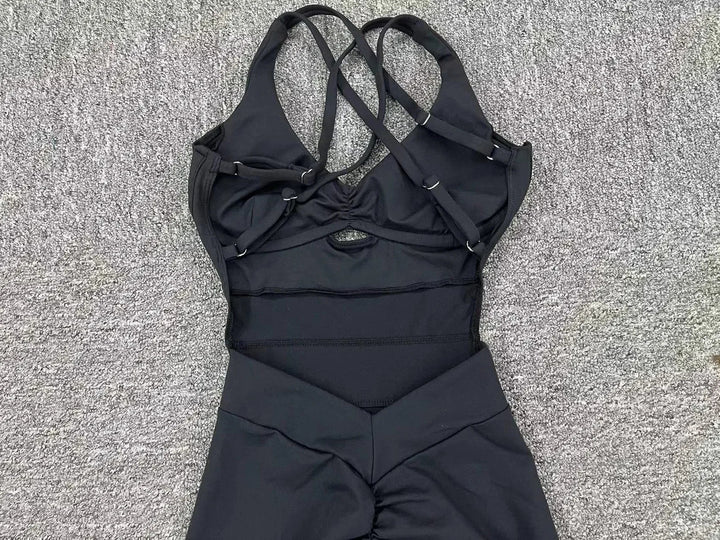 Lune London | Sporty Jumpsuit Women Sportswear Push-Up Gym Set Women Fitness Overall Lycra Sports Outfit for Women Sportswear Yoga Clothing Pink