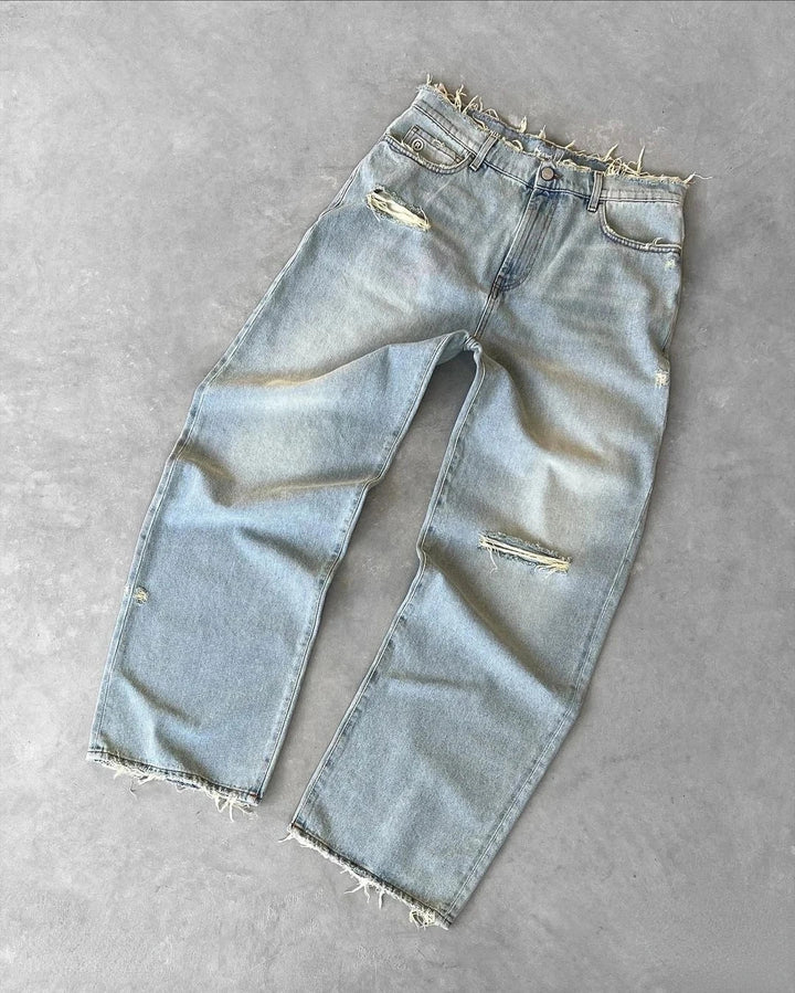 Men’s High-Waisted Baggy Jeans with Vintage Look for Everyday | Lune London