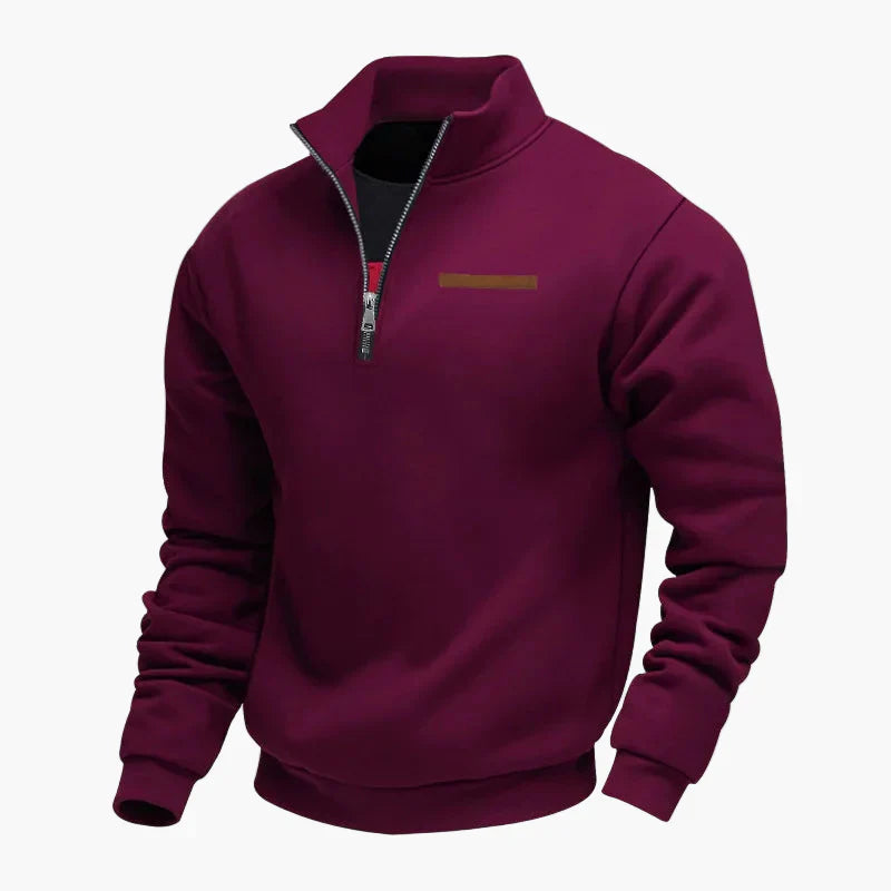 Lune London | Half-zip sweatshirt Leisure pull with high collar - Perfect for travel and everyday life