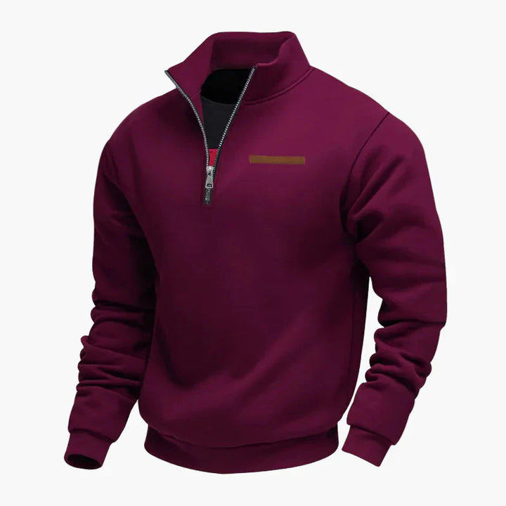 Lune London | Half-zip sweatshirt Leisure pull with high collar - Perfect for travel and everyday life