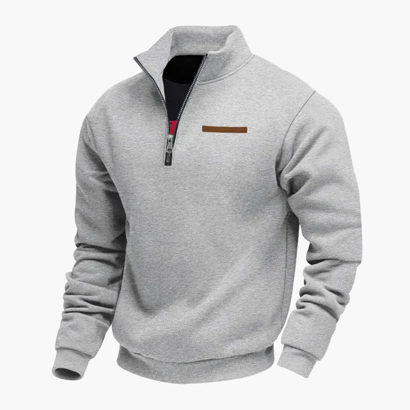 Lune London | Half-zip sweatshirt Leisure pull with high collar - Perfect for travel and everyday life