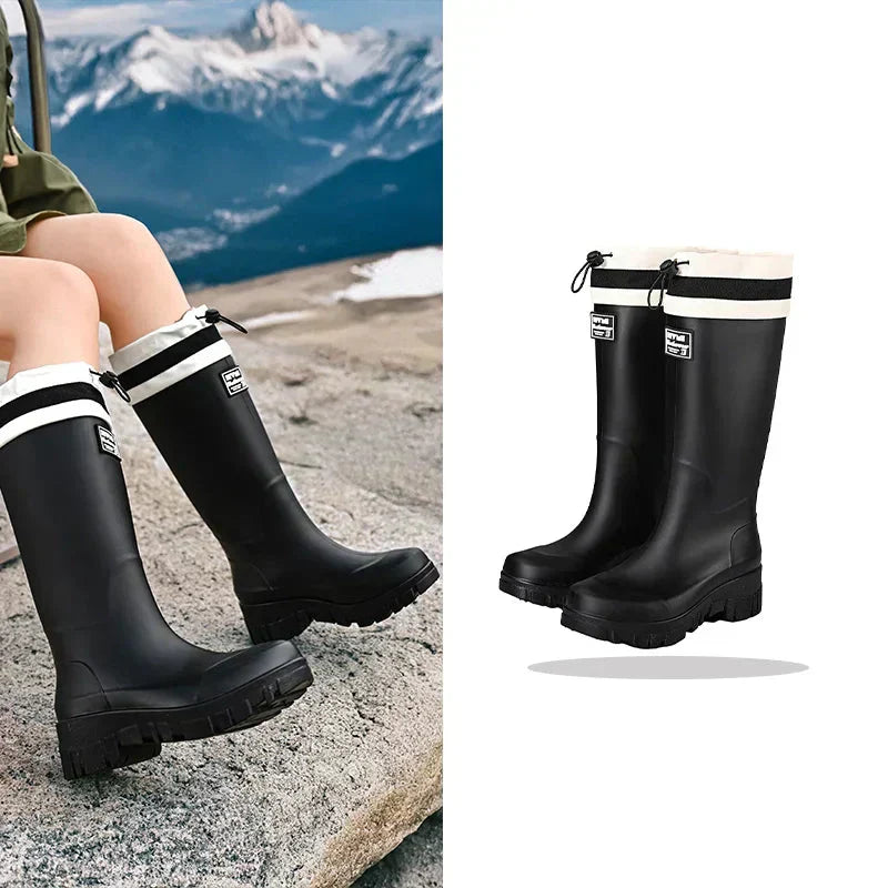 Lune London | Women's Waterproof Retro-Style Rubber Boots with Non-Slip Sole
