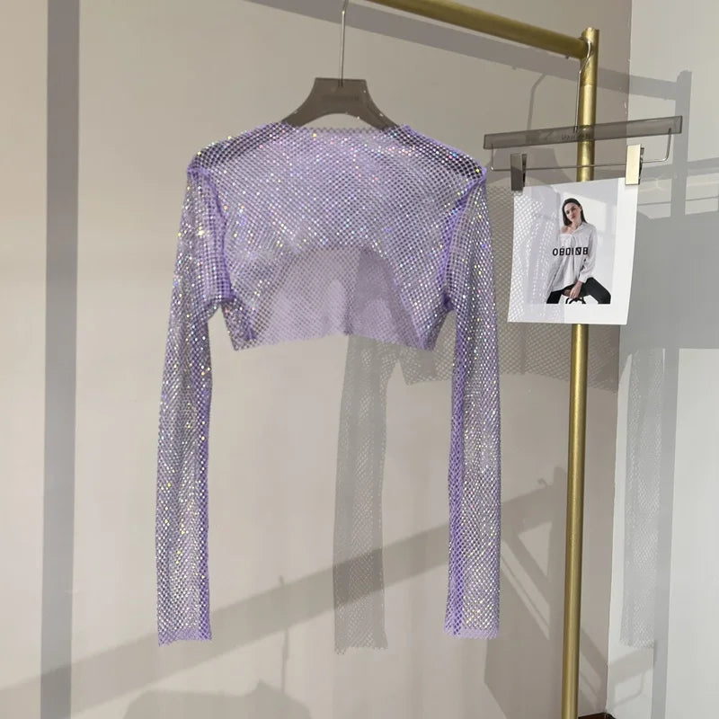 Lune London | Diamond Long Sleeve Net Top