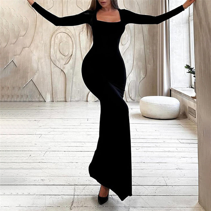 Lune London | Elegant Long Sleeve Bodycon Maxi Dress