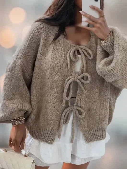 Lune London | Cardigan with bow closure for a Bohemian look