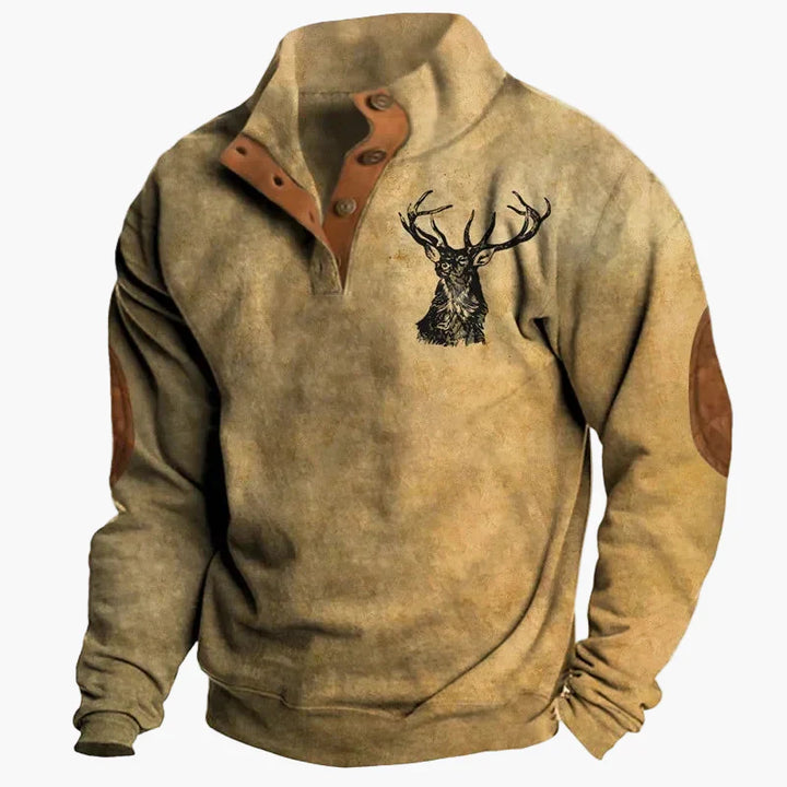 Lune London | Vintage Western Sweatshirt with ethnic pattern and high collar - Casual pullover