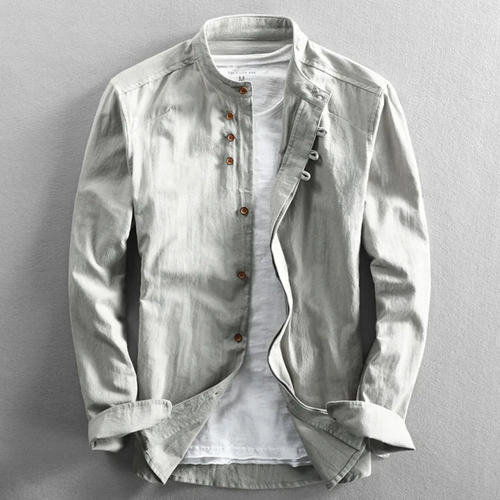 Lune London | Men's Long Sleeve Shirt Made of Linen and Cotton in Japanese Style