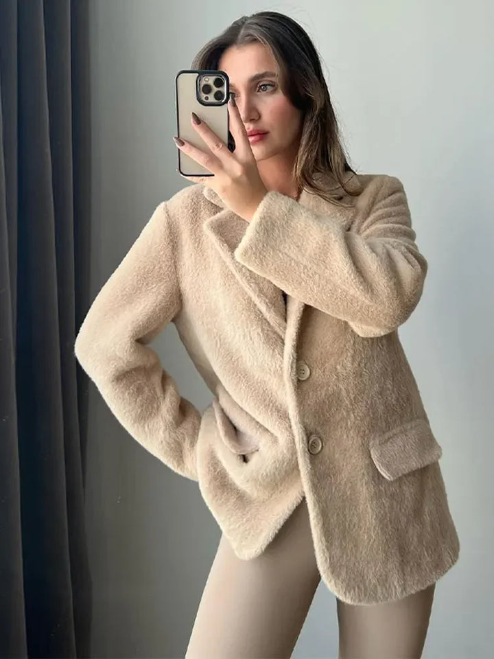 Lune London | Women's Plush Coat - Warm, Fashionable and Luxurious