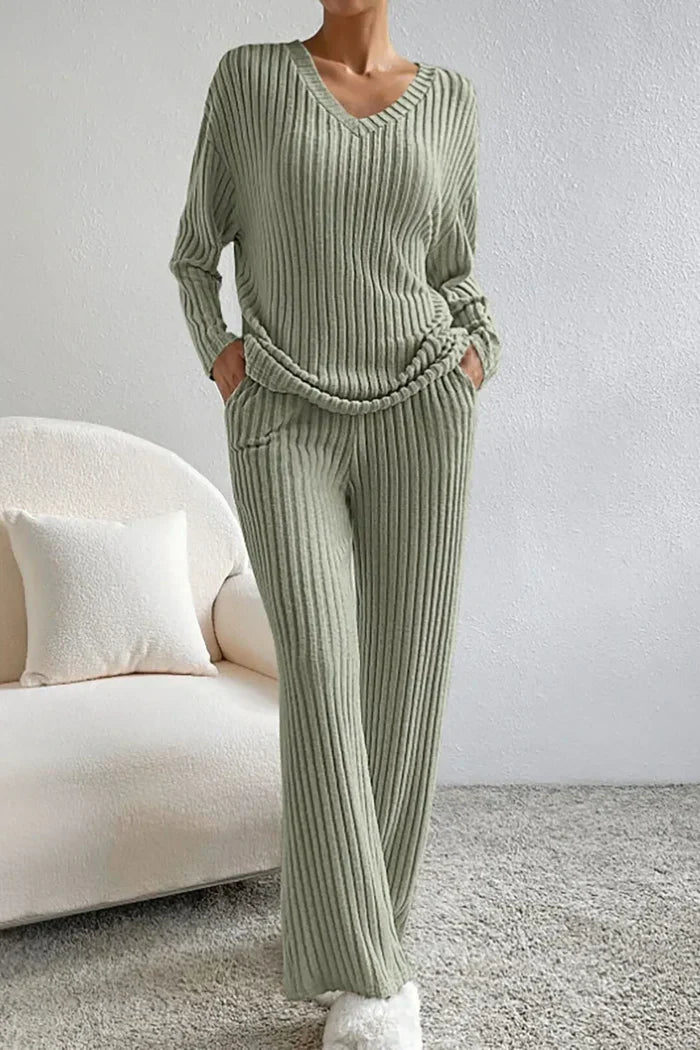 Lune London | Women's Ribbed Two-Piece Loungewear Set